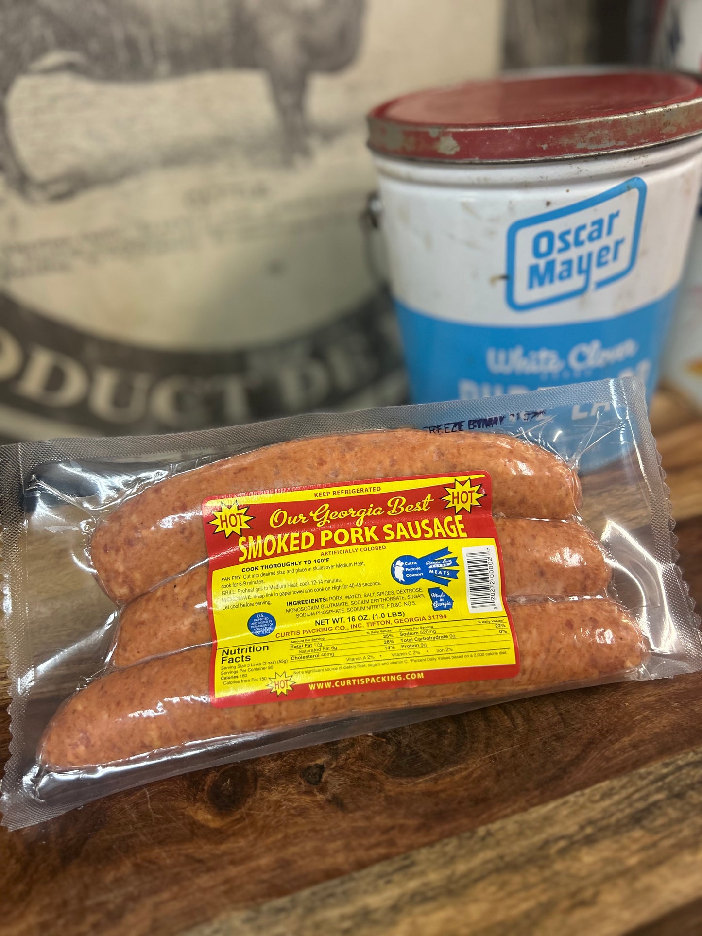 Ga Best Smoked Pork Sausage - Hot